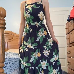 Leafy Lemon Pattern Dress